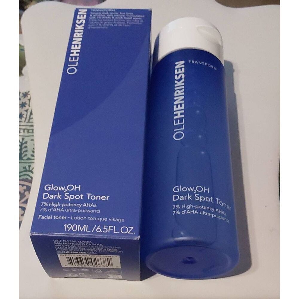 BNIB~OLE HENRIKSEN Glow 2OH Dark Spot Facial Toner~Full Size 6.5 Fl. Oz.